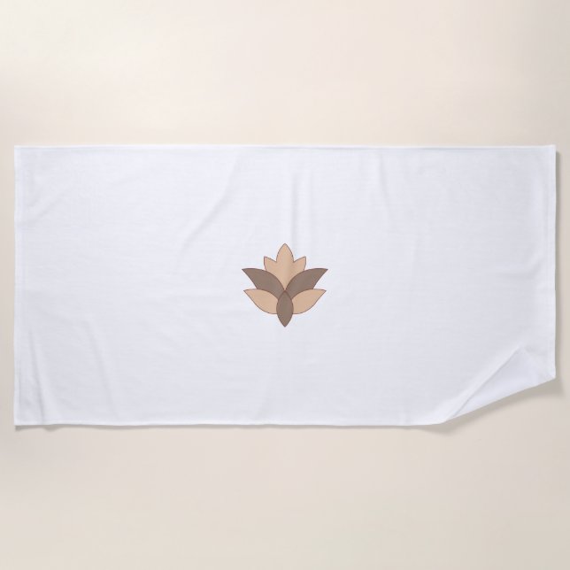 Reddish Orange, Orange language Beach Towel (Front)