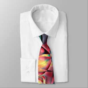 Reddish to green colourful crumpled 'beach cloth' tie