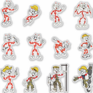 Reddy Kilowatt Sticker Sheet