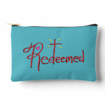 ‘Redeemed’ Black and Turquoise Accessory Pouch