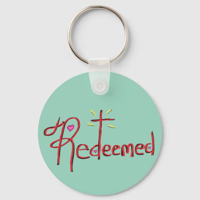 Redeemed Christian Cross Heart  Key Ring (Front)