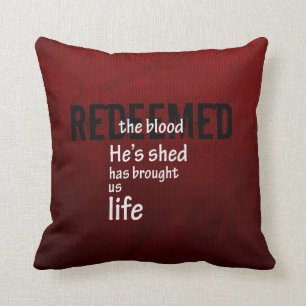 Redeemed, Christian Gift Cushion