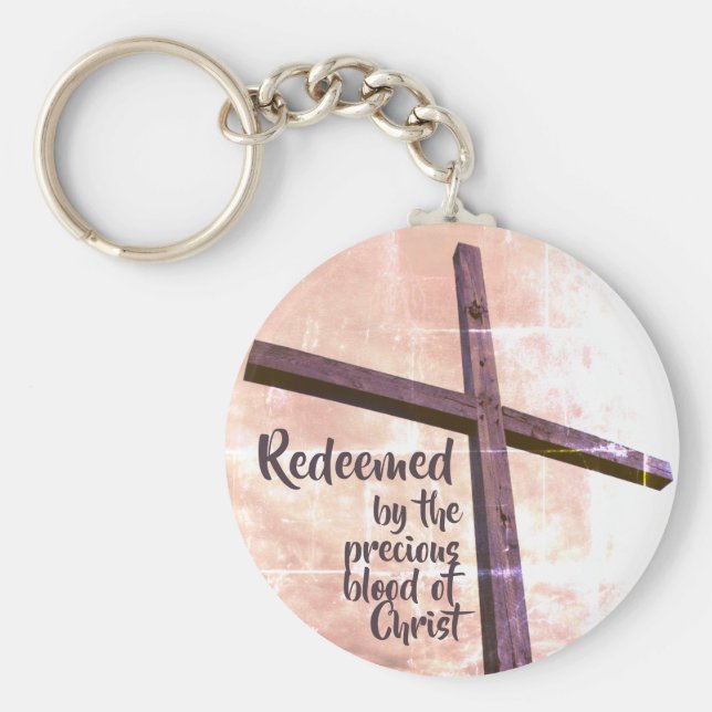 "Redeemed" Faded Cross Keychain (Front)