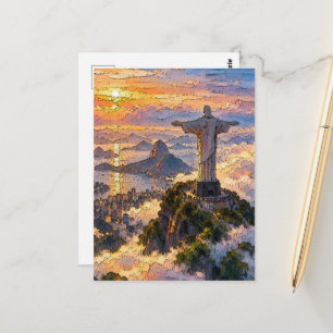 Redeemer Above the Clouds Postcard