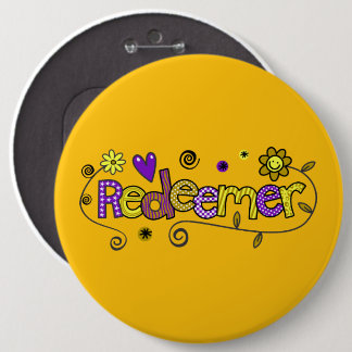 Redeemer I Doodles I YlwOrg I 6x6 Button