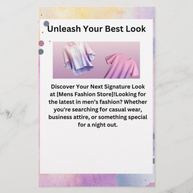 Redefine Your Style with this flyer (Front)