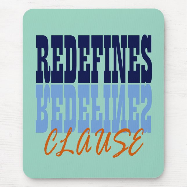Redefines Clause in Cobol Programming Mouse Pad (Front)