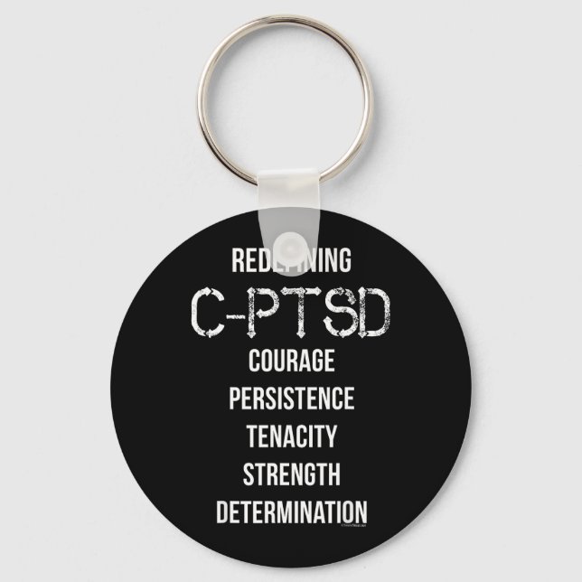 Redefining C-PTSD Survivor Empowerment Key Ring (Front)