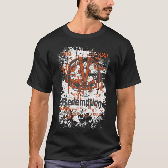 Redemption Dread 666 Orange Noteworthy T-Shirt (Front)