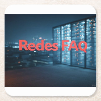 Redes FAQ Square Paper Coaster