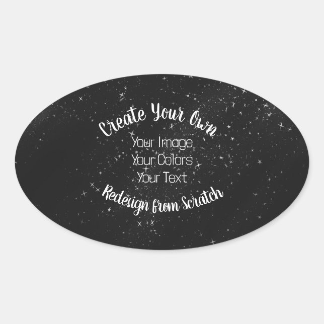 Redesign from Scratch - Create Your Own Oval Sticker (Front)