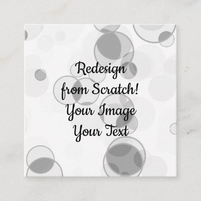 Redesign from Scratch - Create Your Own Square Business Card (Front)