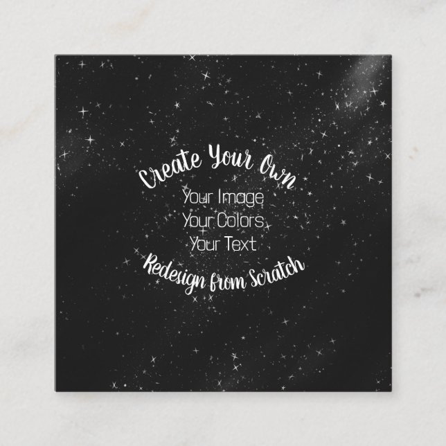 Redesign from Scratch - Create Your Own Square Business Card (Front)