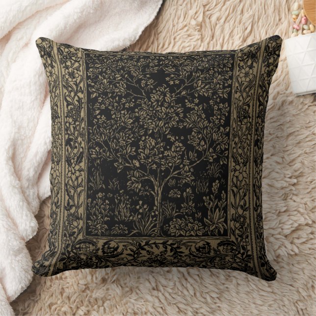 Redesigned,tree of life,William Morris,revamped Cushion (Blanket)