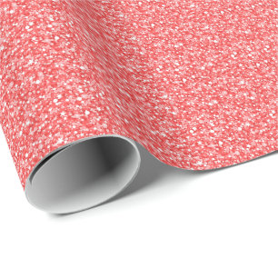 RedFaux Glitter And Sparkles Wrapping Paper
