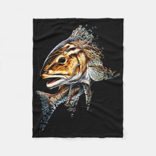Redfish Fishing Shirt And Gear For Men Fleece Blanket