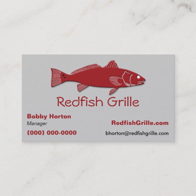 Redfish Grille Business Card (Front)