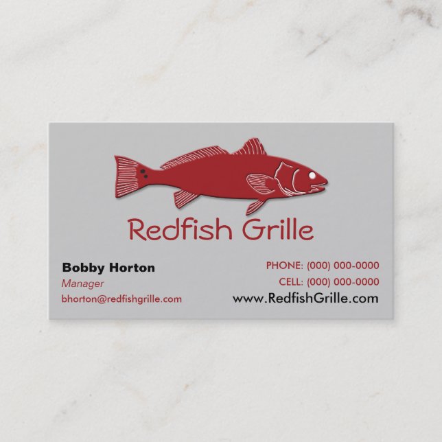 Redfish Grille Business Card (Front)