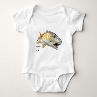 Redfish Strike - Zazzle.png Baby Bodysuit