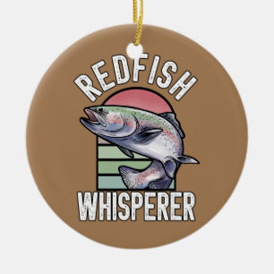 Redfish Whisperer Fisherman Fish Fishing  Ceramic Ornament