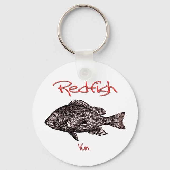 Redfish Yum Key Ring (Front)