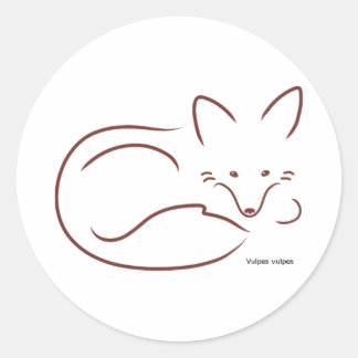RedFox - Customised Classic Round Sticker