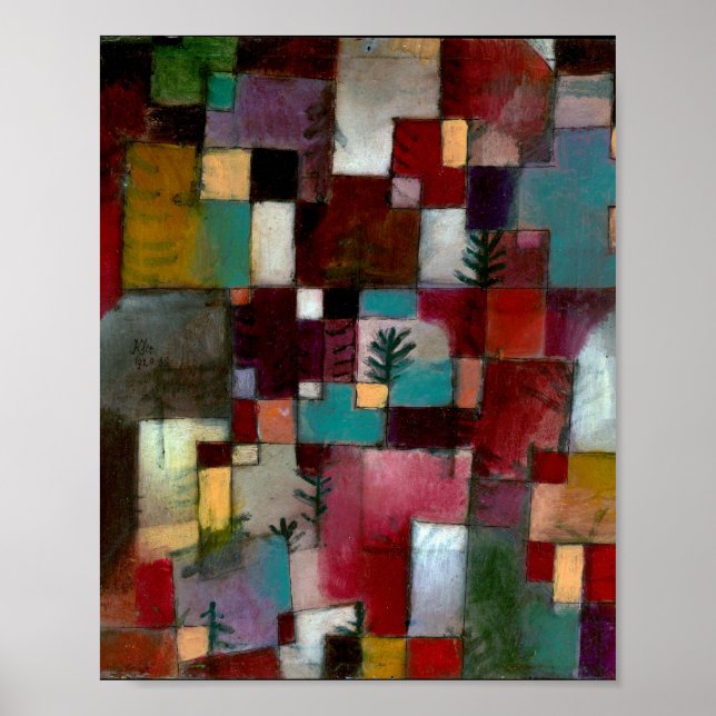 Redgreen and Violet-Yellow Rhythm : Paul Klee 1920 Poster (Front)