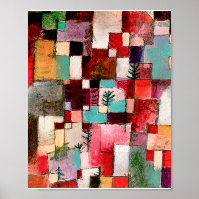 Redgreen and Violet–Yellow Rhythms by Paul Klee Poster (Front)