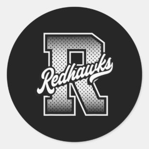 Redhawks classic round sticker