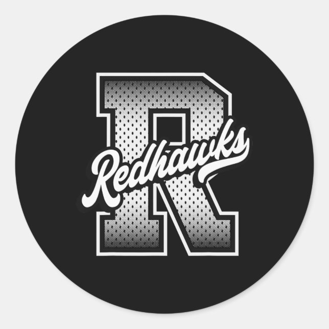 Redhawks  classic round sticker (Front)