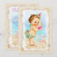 Redhead Beach Baby Conch Shell Baby Shower