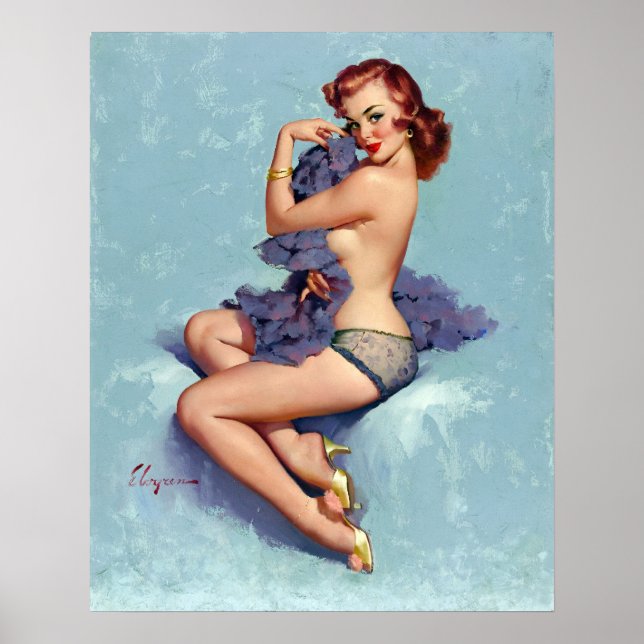 Redhead Beauty Pin Up Poster (Front)