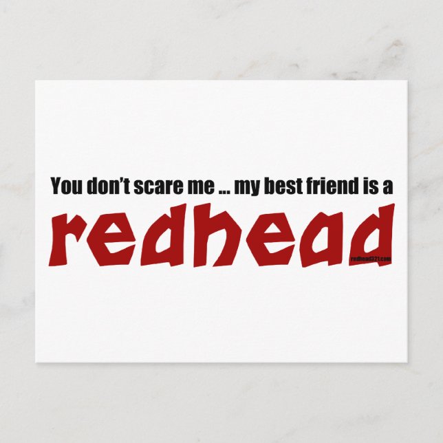 Redhead Best Friend Postcard (Front)