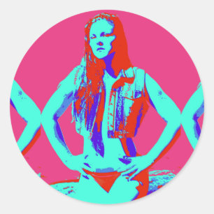 redhead bikini girl sticker