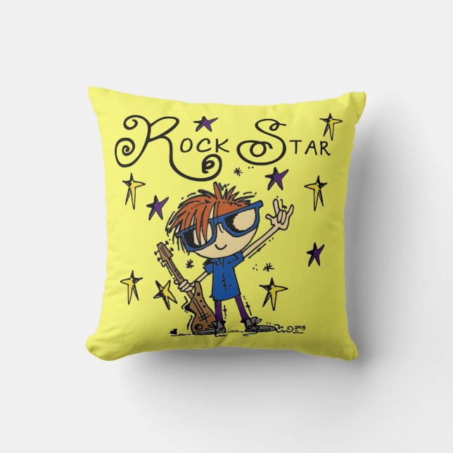 Redhead Boy Rock Star Cushion (Front)