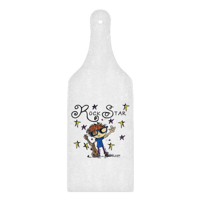 Redhead Boy Rock Star Cutting Board (Front)