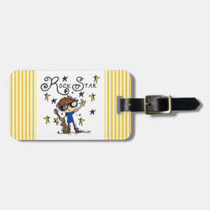 Redhead Boy Rock Star Luggage Tag