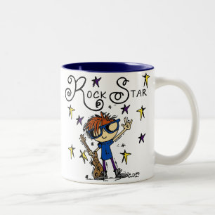 Redhead Boy Rock Star Two-Tone Coffee Mug