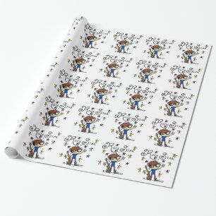 Redhead Boy Rock Star Wrapping Paper