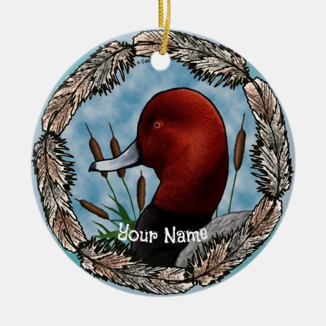 RedHead Duck ornament (Front)