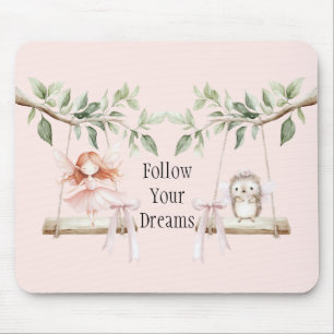 Redhead Fairy Hedgehog Swing Mouse Pad