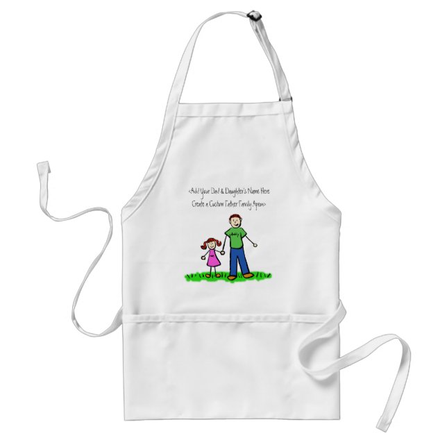 Redhead Family Father and Daughter Custom Apron (Front)