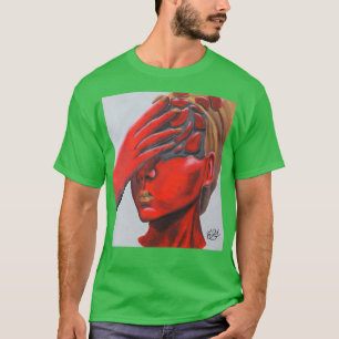 Redhead Float Oil Pastel Portrait T-Shirt