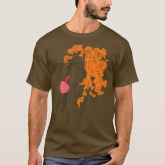 Redhead girl licking ice cream T-Shirt
