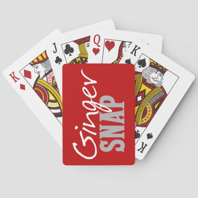 Redhead Humour -Ginger Snap Playing Cards (Back)