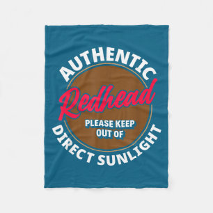 Redhead Keep Out Of Sunlight - Funny Ginger  Fleece Blanket