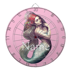Redhead Mermaid Beauty Thunder_Cove Dartboard