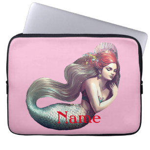 Redhead Mermaid Beauty Thunder_Cove Laptop Sleeve