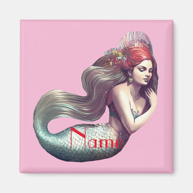 Redhead Mermaid Beauty Thunder_Cove   Magnet (Front)