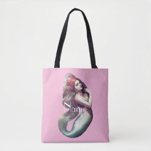 Redhead Mermaid Beauty Thunder_Cove Tote Bag